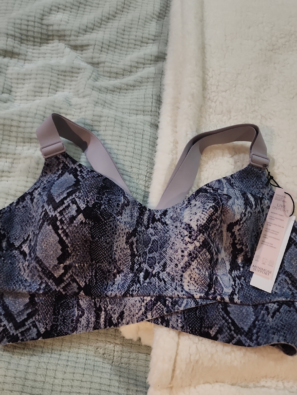Victoria's Secret Gray Snake Print Sports Bra